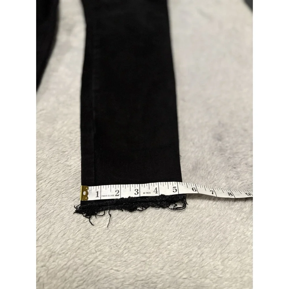 Judy Blue Joggers Jeans Size 7/28 High Waist Jet Black Style JB88700 Raw Hem - Picture 4 of 9